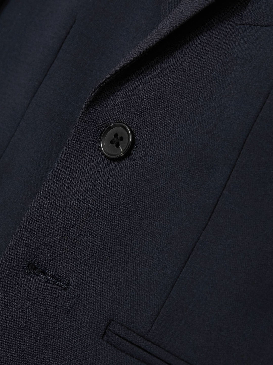 3-9 yrs Wool-Blend Single-Breasted Suit Blazer in Navy Children & Baby | Reiss