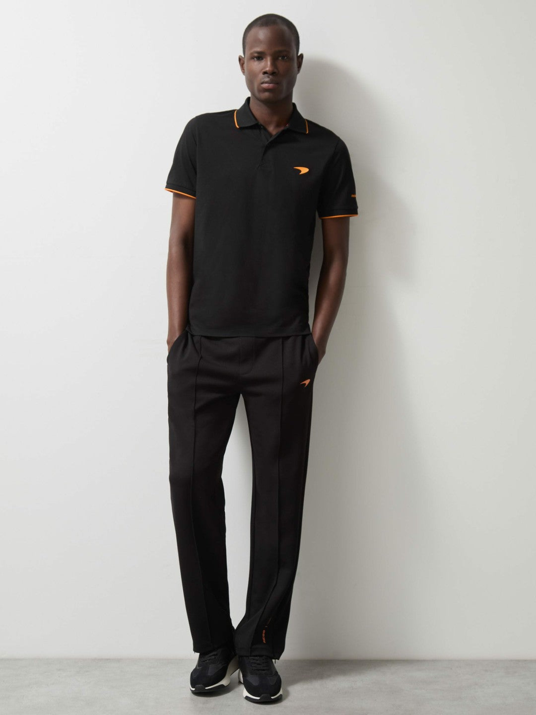 McLaren F1 Team Cotton Polo Shirt in Black Men | Reiss