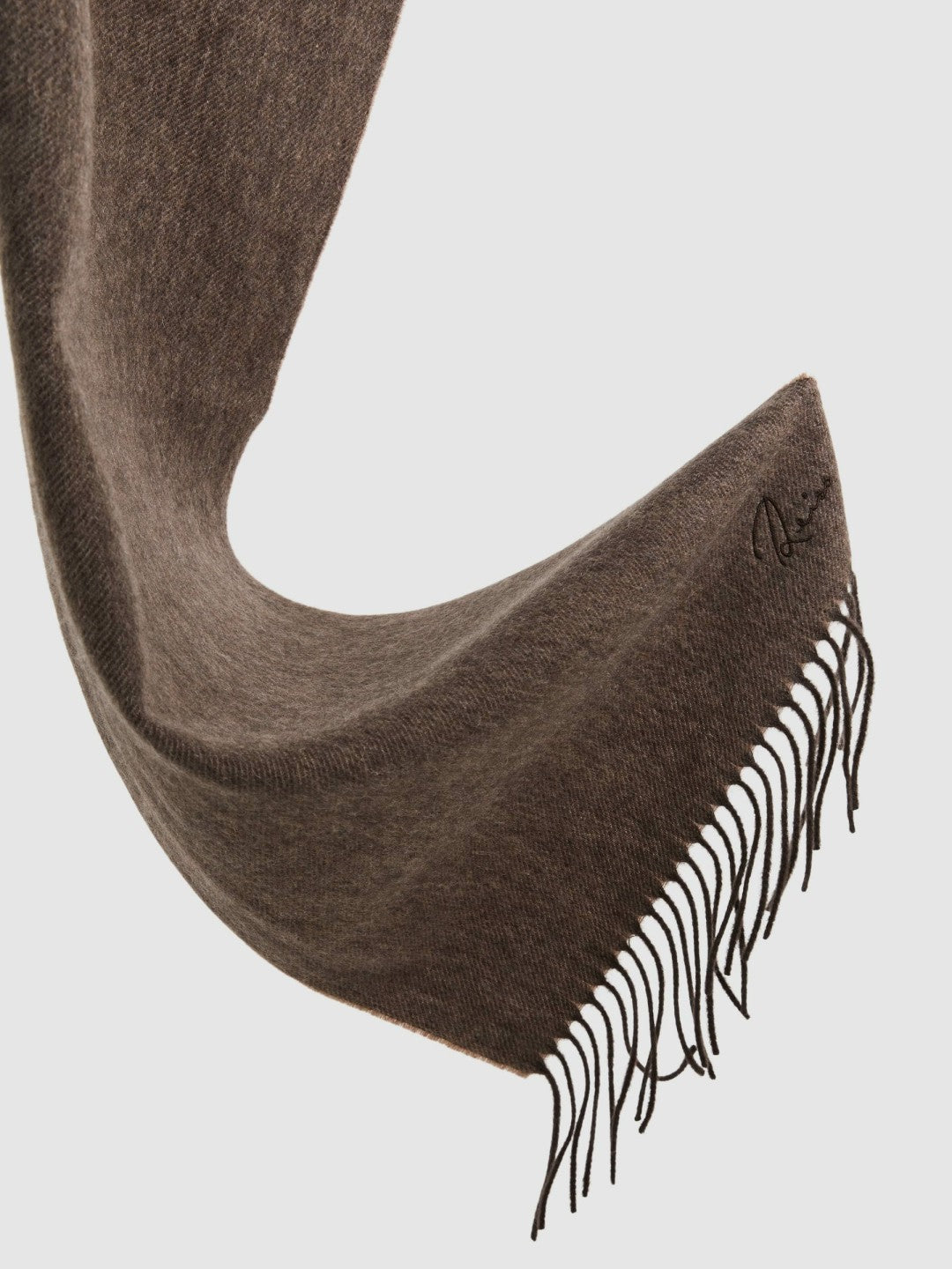 Wool and Cashmere Scarf in Taupe Men | Reiss