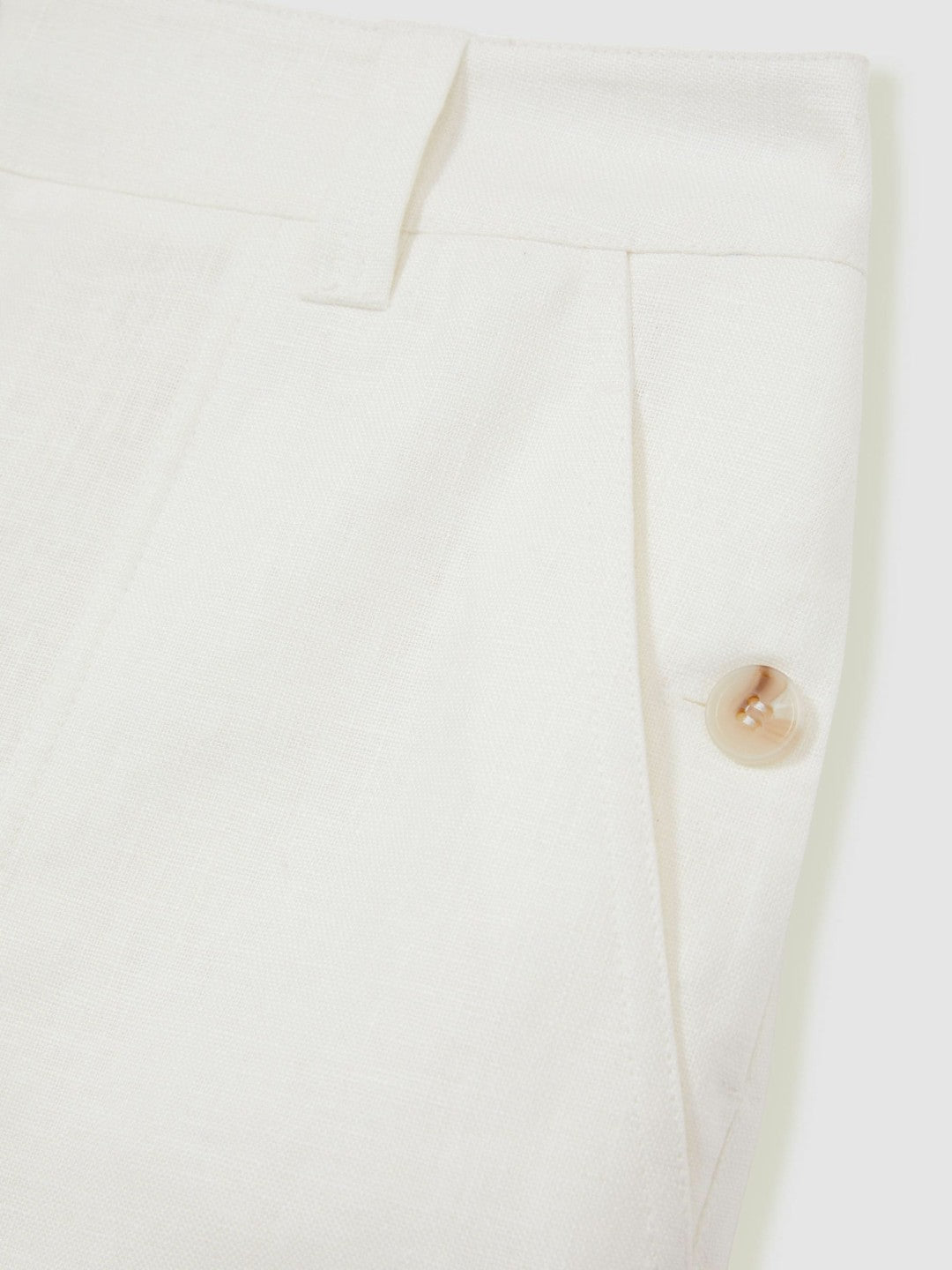 Linen Shorts in White Women | Reiss
