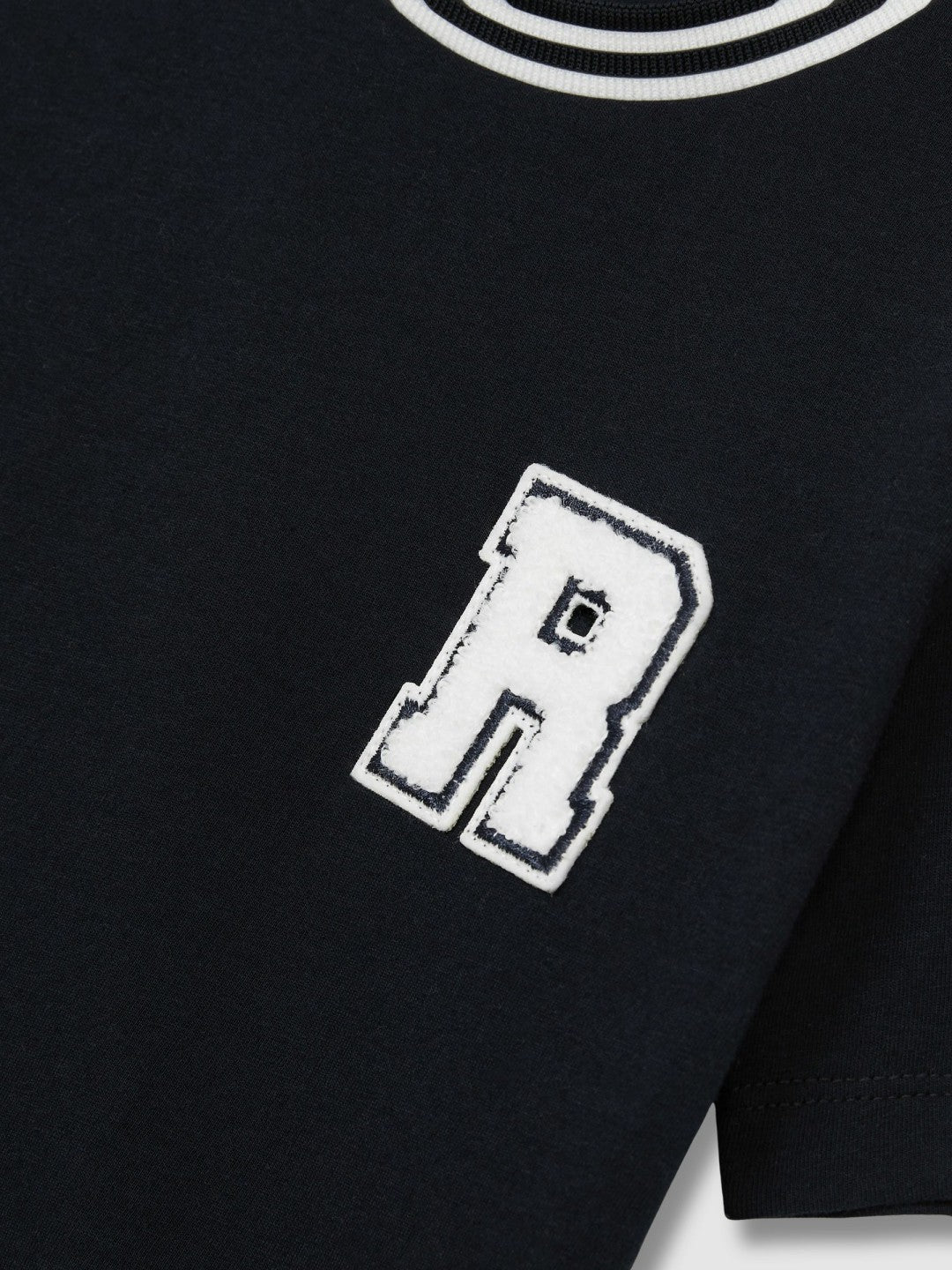 3-9 yrs Cotton Letter Patch T-Shirt in Navy Children & Baby | Reiss