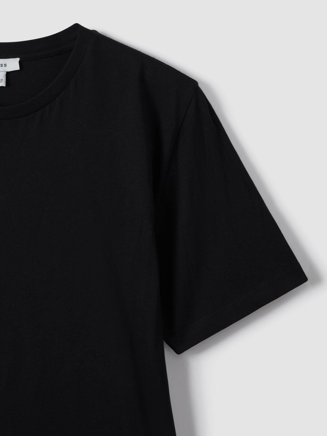 Cotton Crew Neck T-Shirt in Black Men | Reiss