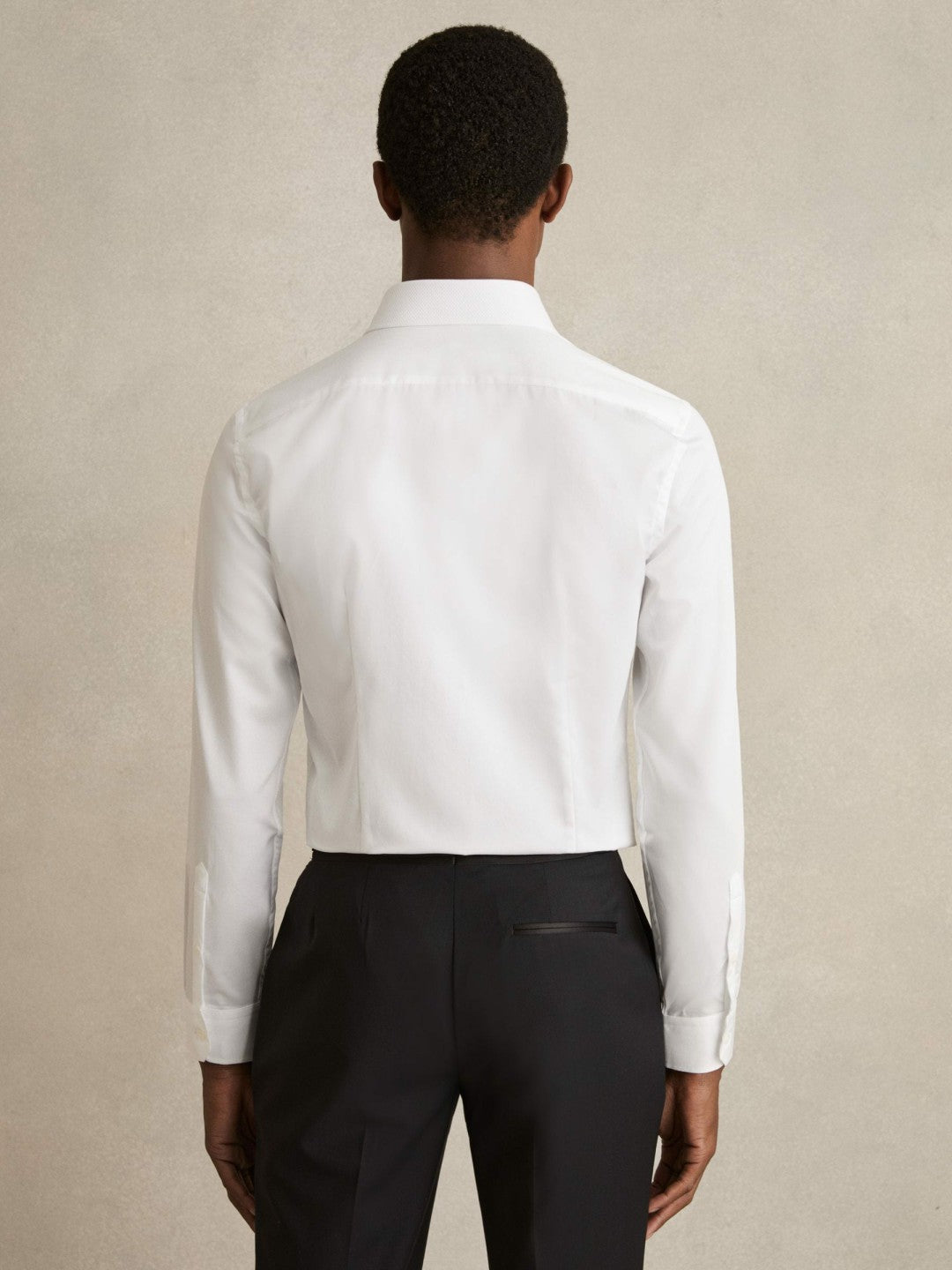 Slim Fit Cotton Marcella Tuxedo Shirt in White Men | Reiss