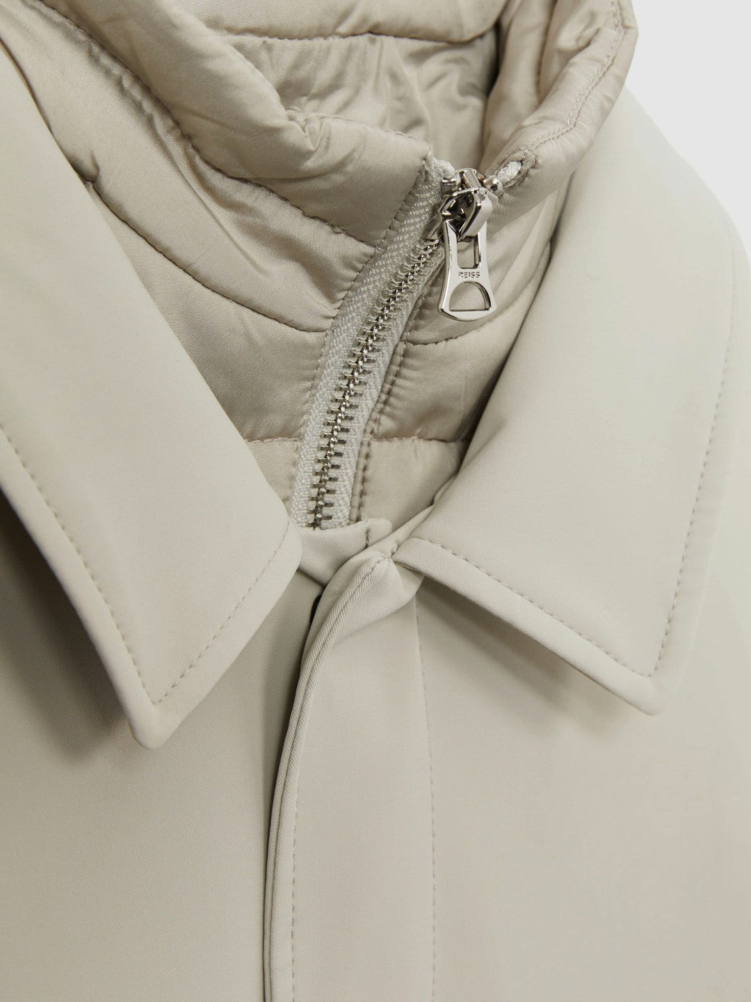 13-14 yrs Gabardine Coat with Removable Gilet in Stone Children & Baby | Reiss