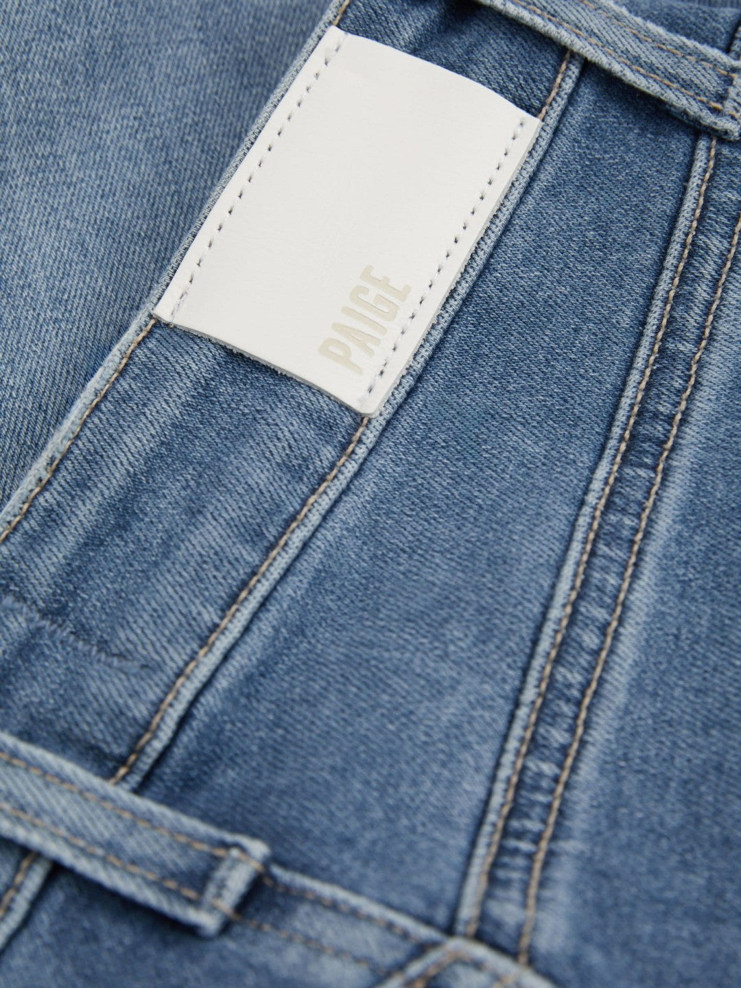 Paige Wide Leg Raw Hem Cropped Jeans in Rock Show Blue Women | Reiss