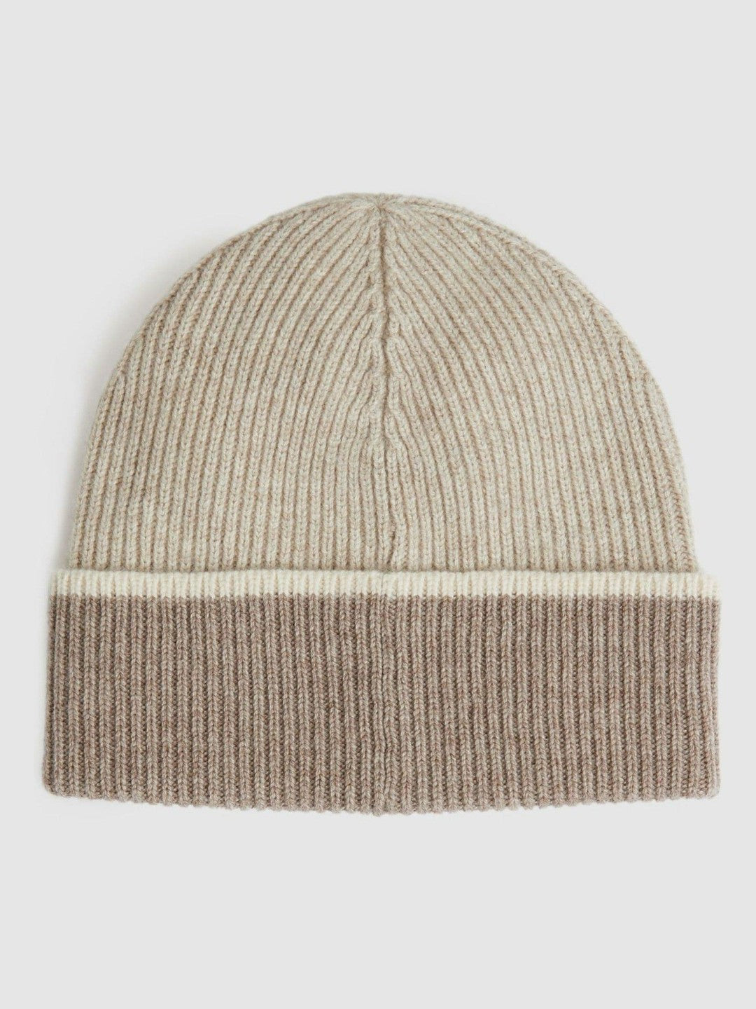 Wool Blend Tipped Beanie in Taupe Women | Reiss