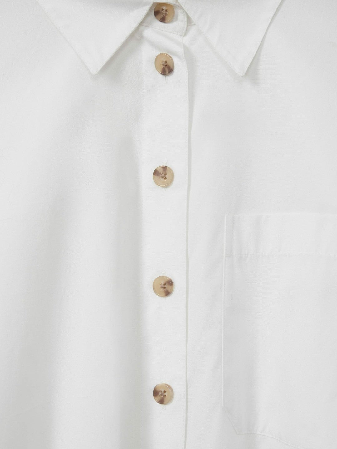 Oversize Cotton Cropped Shirt in White Women | Reiss