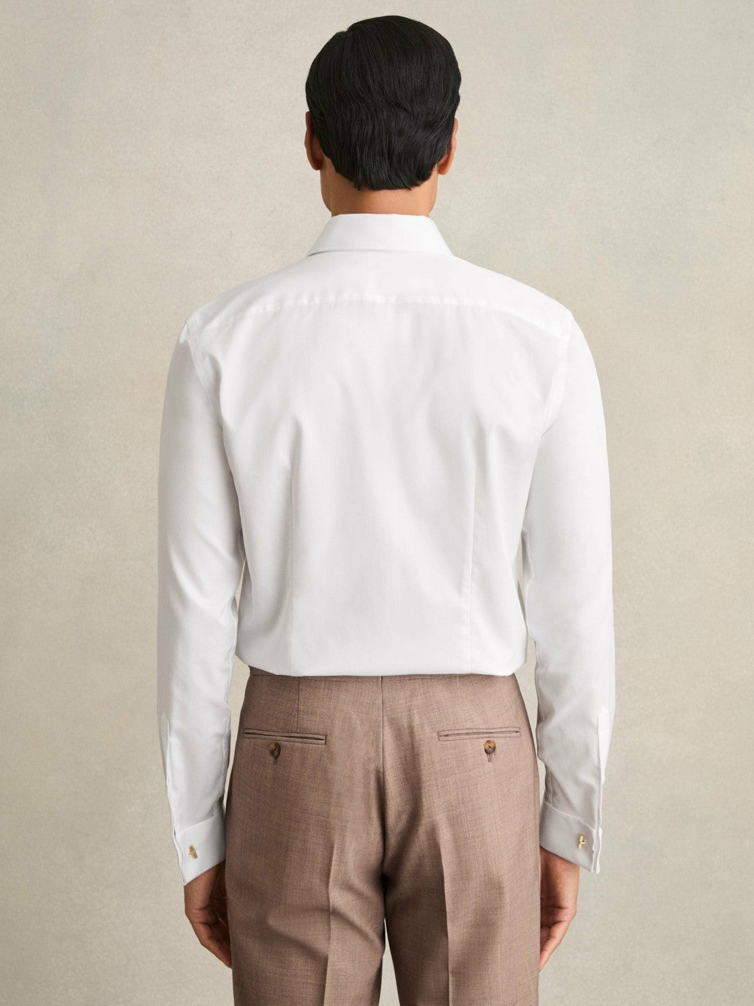 Slim Fit Slim-Fit Cotton-Sateen Shirt in White Men | Reiss