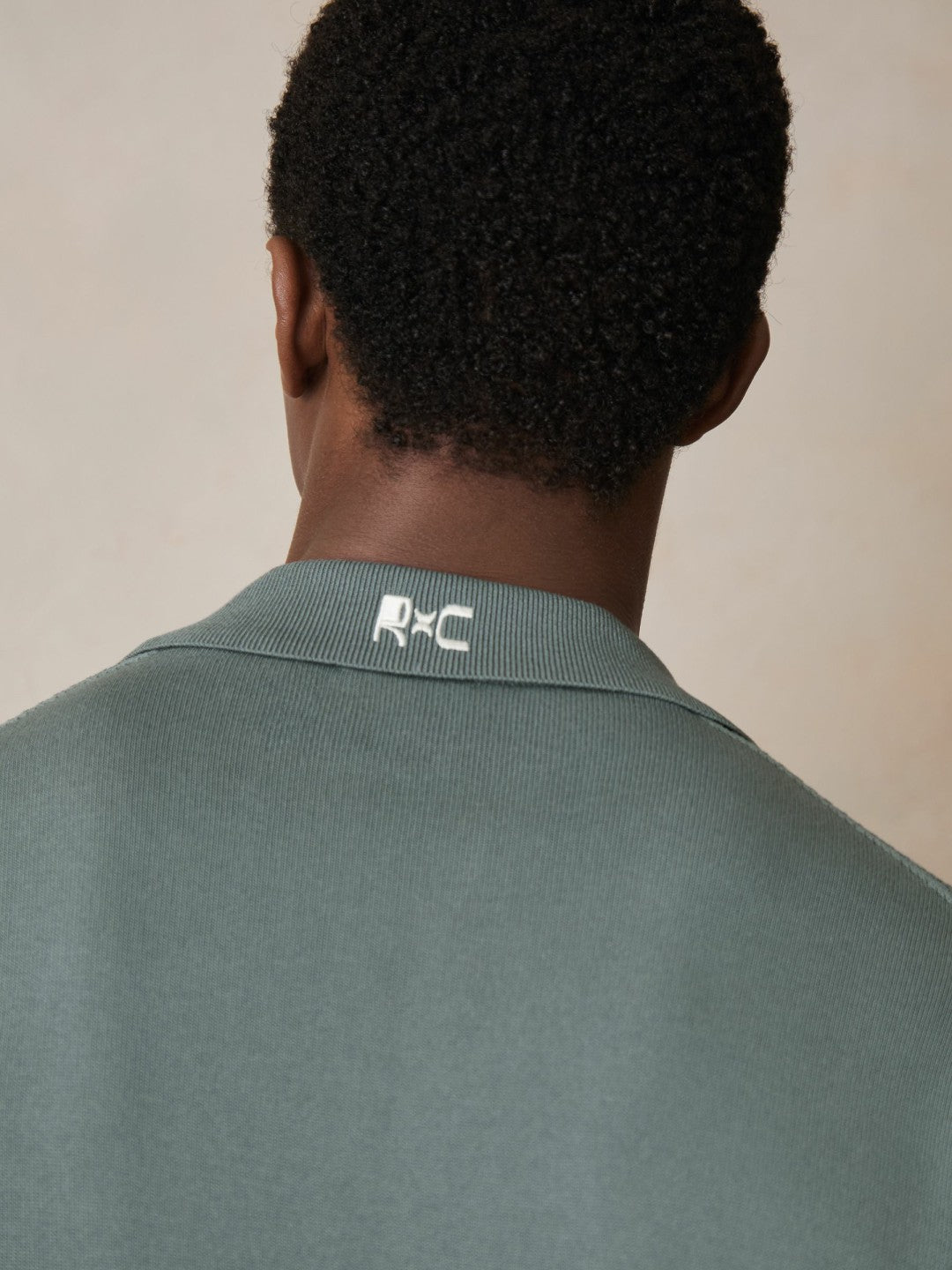 | Ché Beaded Crochet Shirt in Sage Men | Reiss