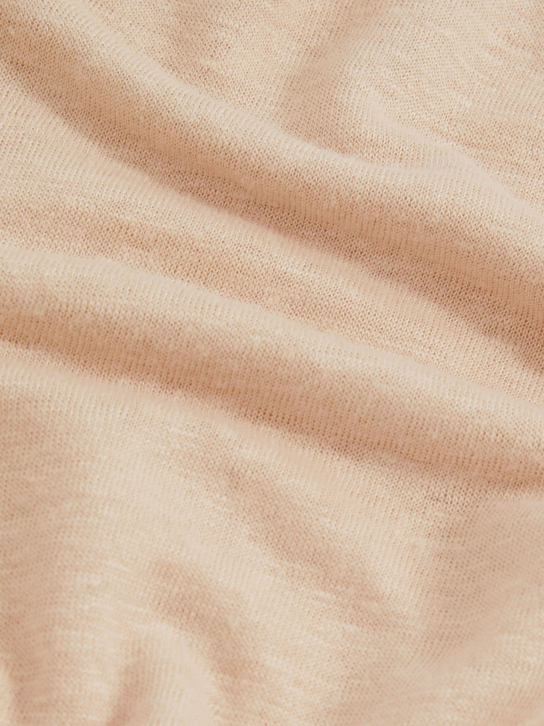 Linen Cap-Sleeve T-Shirt in Peach Women | Reiss