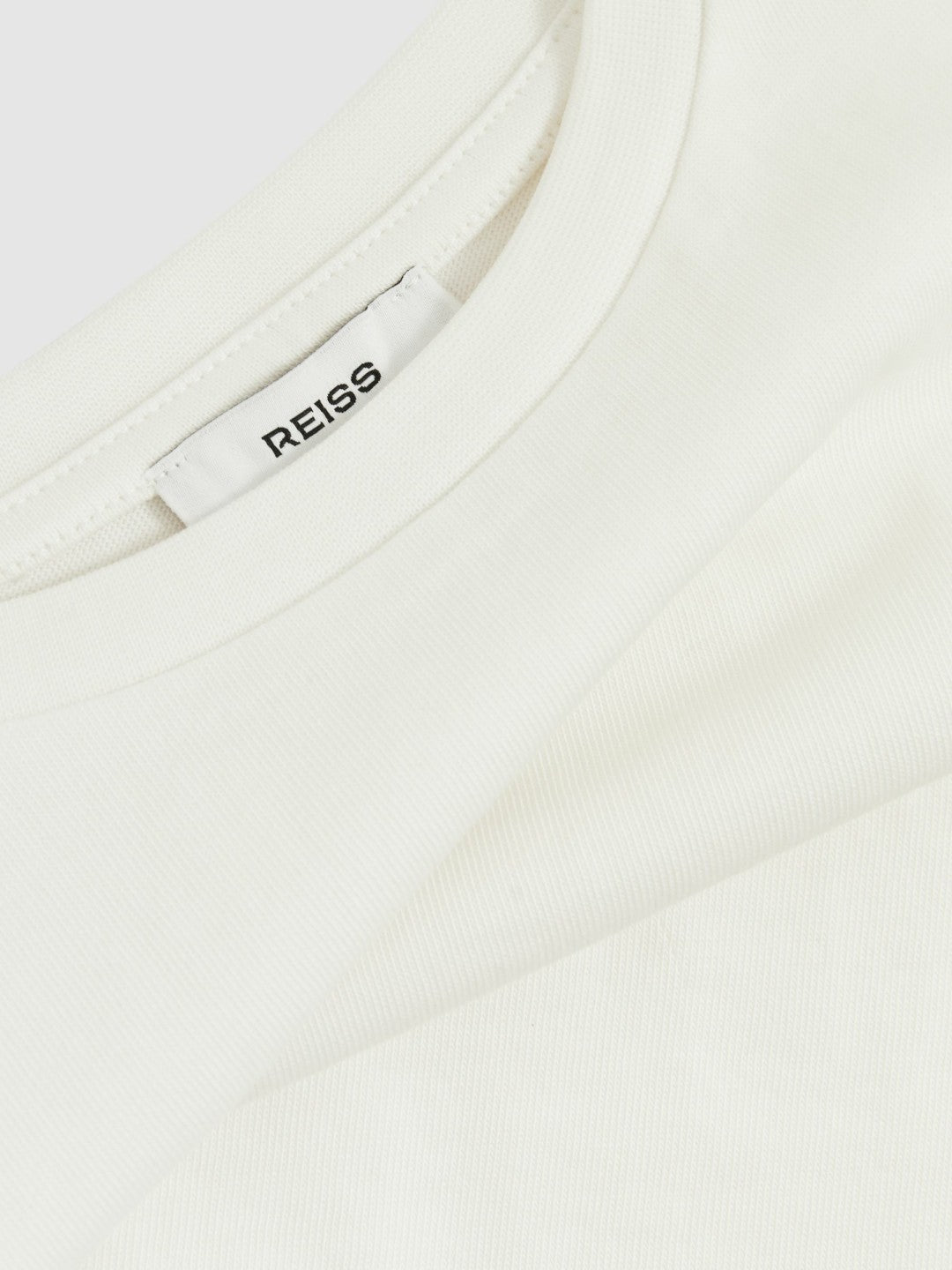 4-9 yrs Oversize Cotton Cropped T-Shirt in Ivory Children & Baby | Reiss