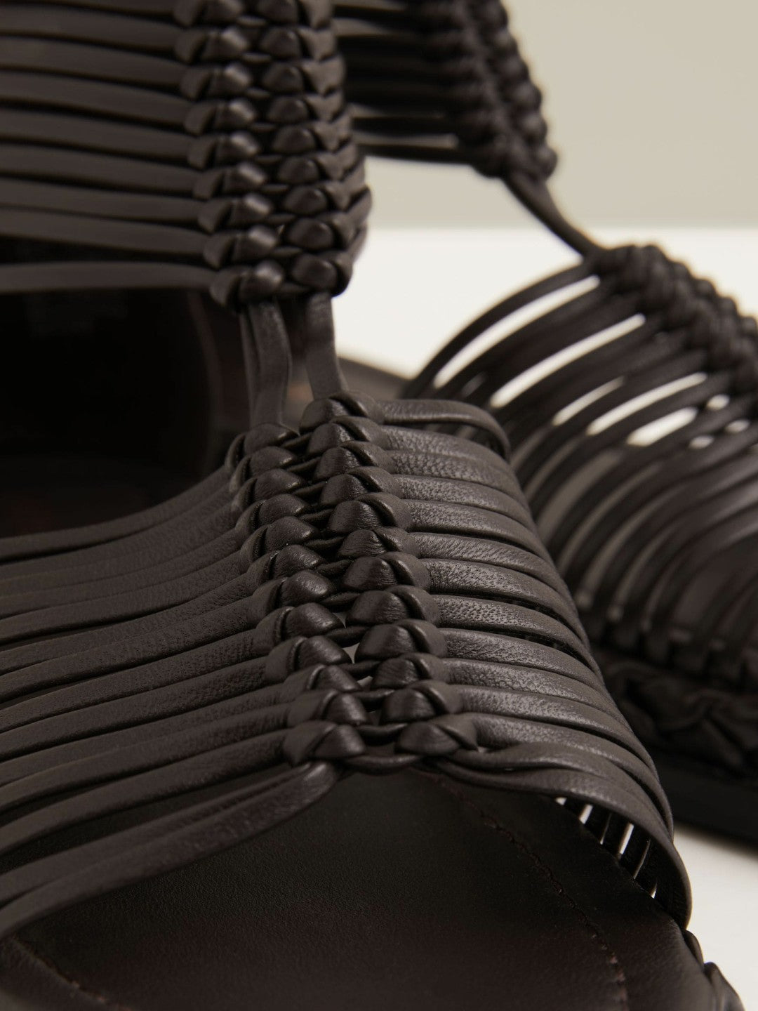 Leather Gladiator Sandals in Chocolate Women | Reiss