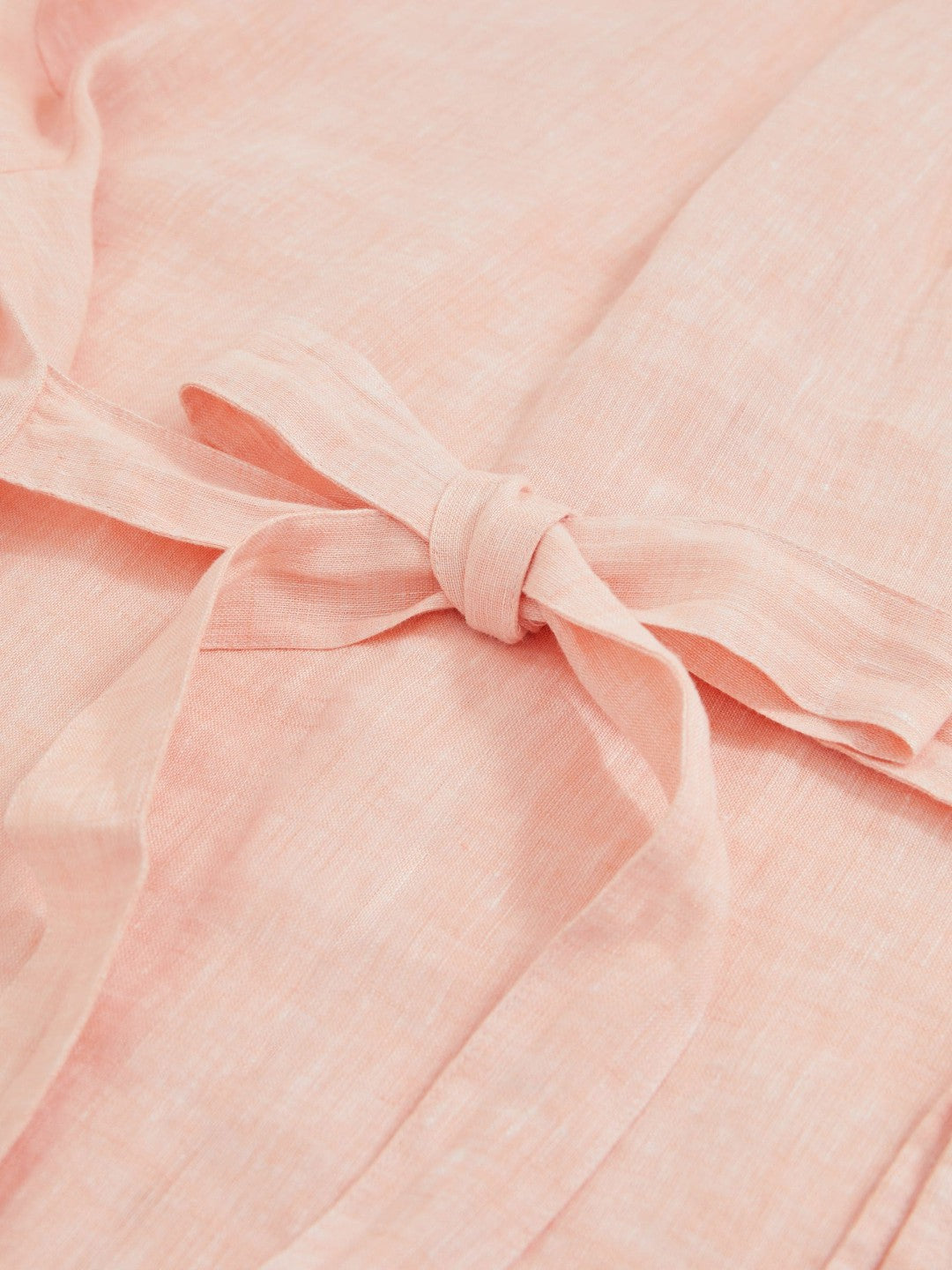 Linen Tie-Back Shirt in Pale Pink Women | Reiss