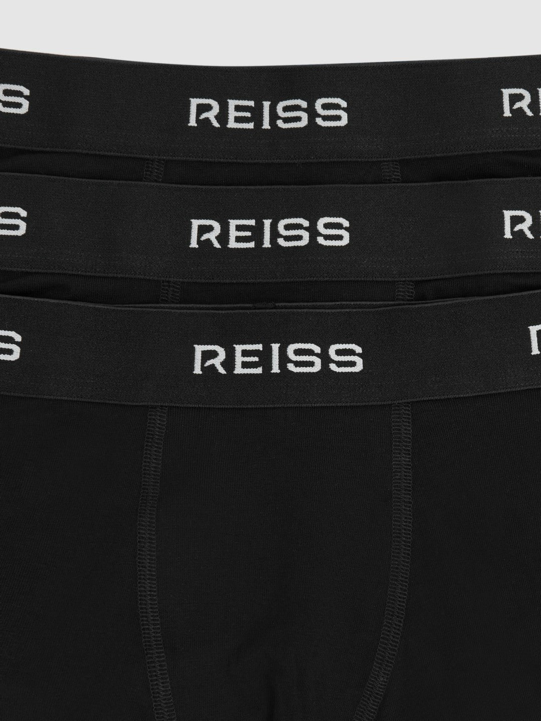 13-14 yrs Stretch-Cotton Logo-Waistband Boxer Shorts 3 Pack in Black Children & Baby | Reiss