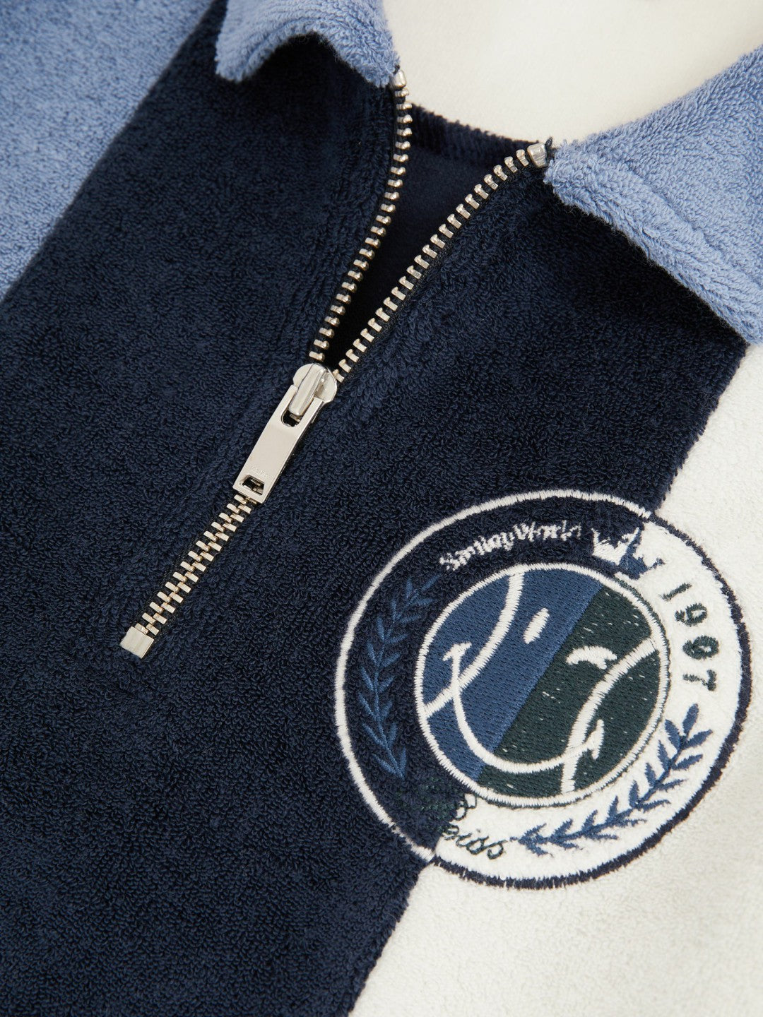 13-14 yrs SmileyWorld Towel Polo Shirt in Blue Children & Baby | Reiss