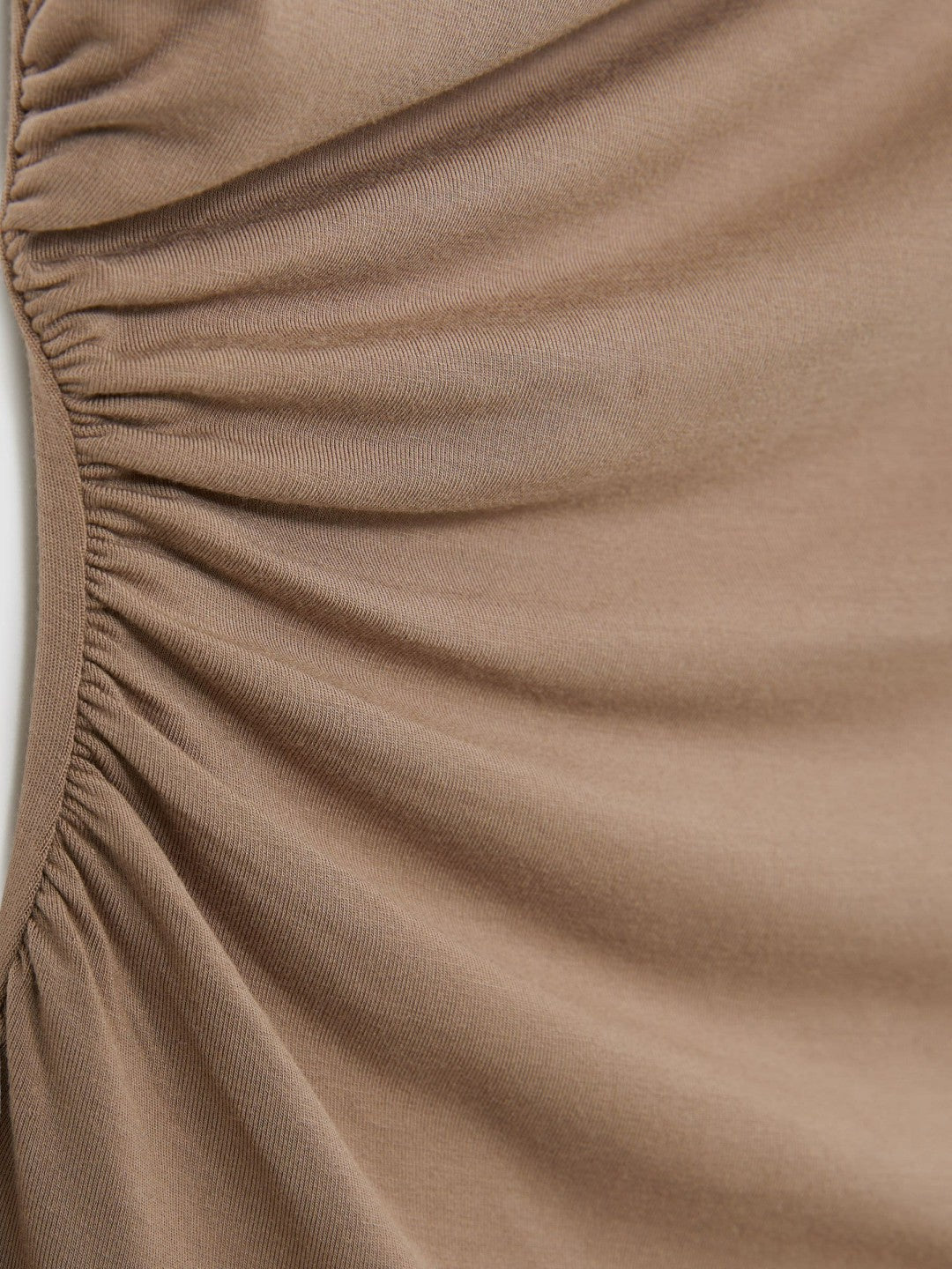 Stretch-Modal Ruched Vest in Mocha Brown Women | Reiss