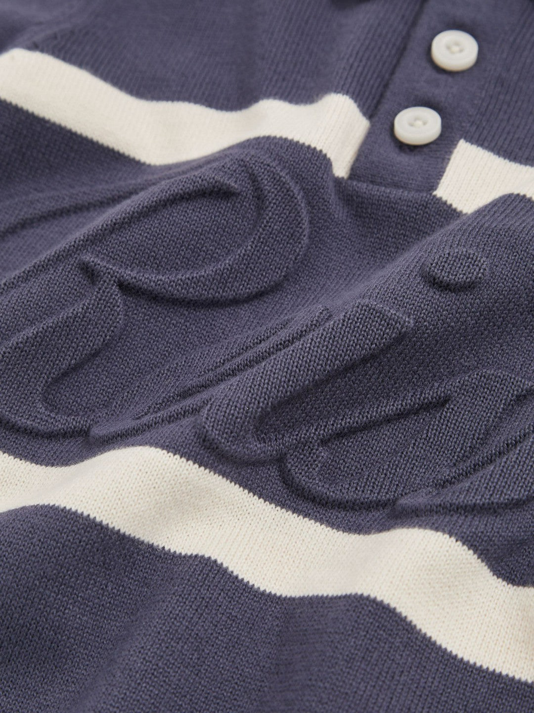 9-13 yrs Cotton Logo-Embossed Knit Polo Shirt in Indigo Blue/White Children & Baby | Reiss
