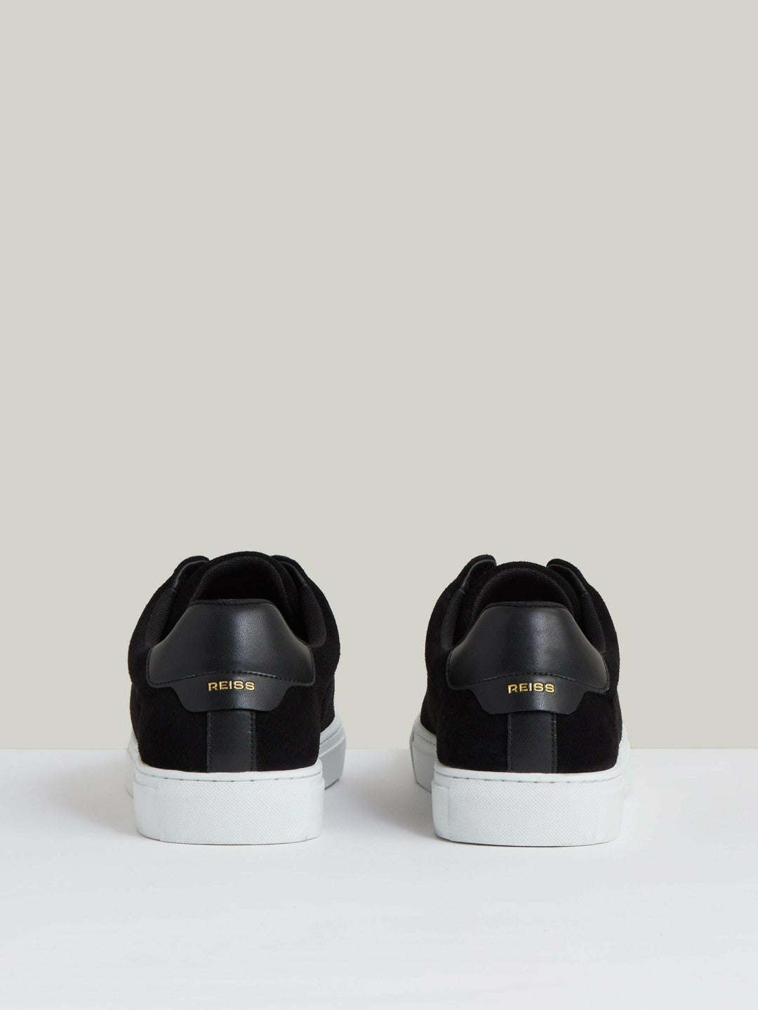 Suede Slip-On Elasticated Trainers in Black Men | Reiss
