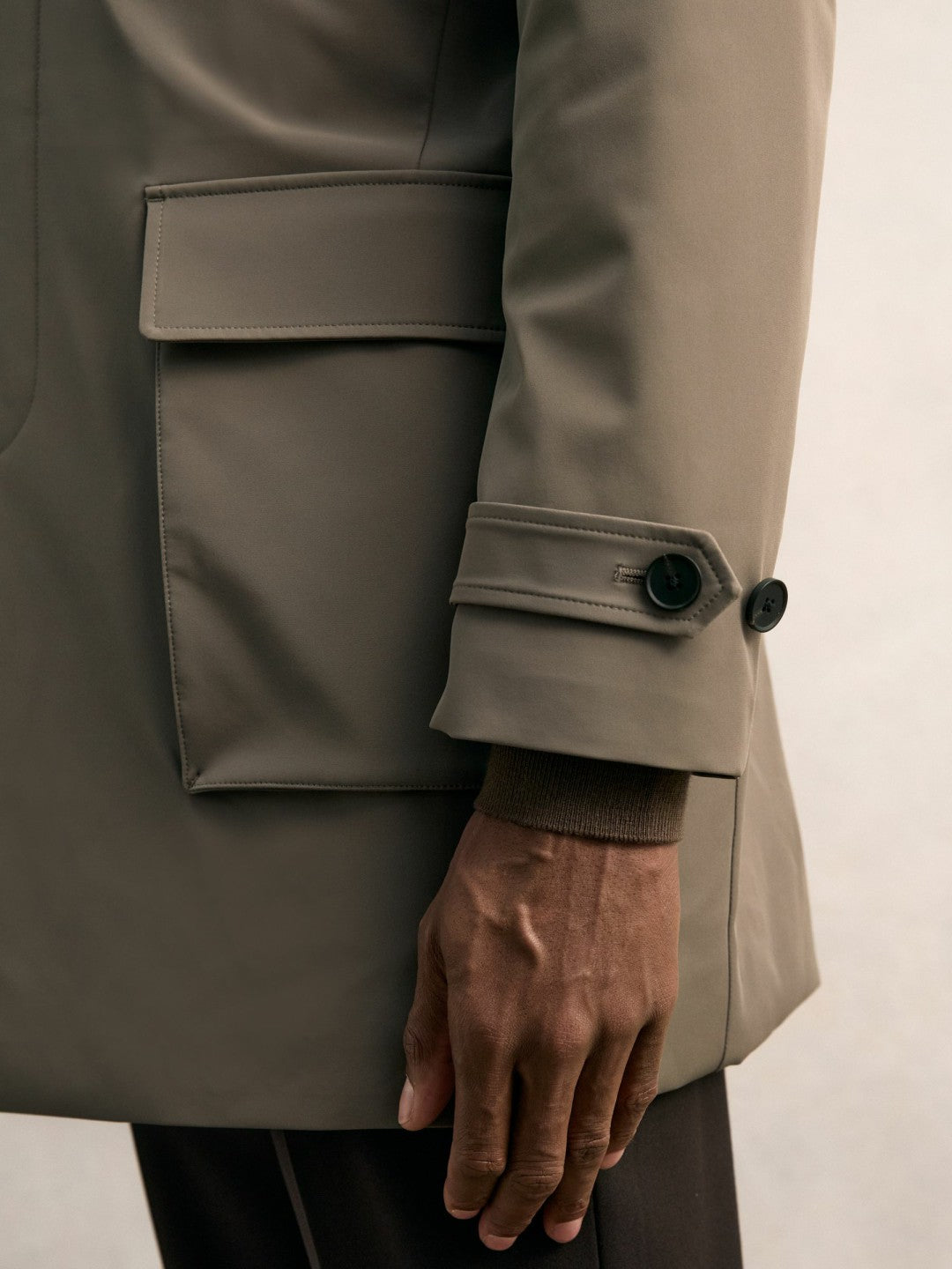 Hybrid Removable-Gilet Overcoat in Mushroom Brown Men | Reiss