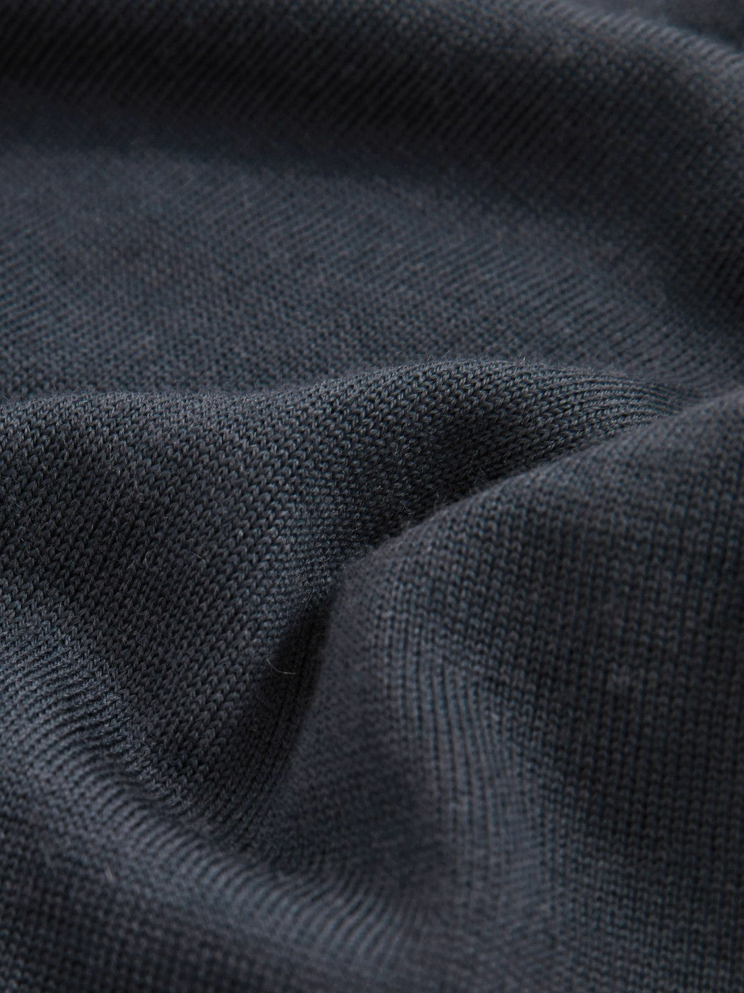 Merino Wool Open-Collar Polo Shirt in Midnight Navy Men | Reiss