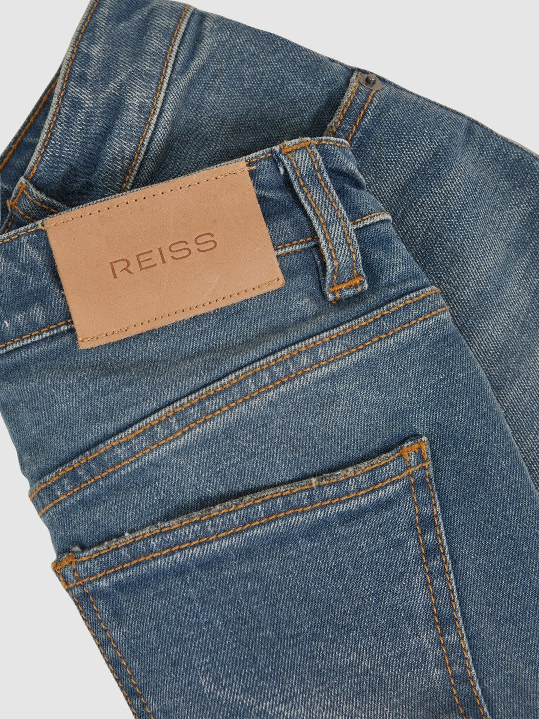 3-9 yrs Straight-Leg Turn-Up Jeans in Blue Children & Baby | Reiss