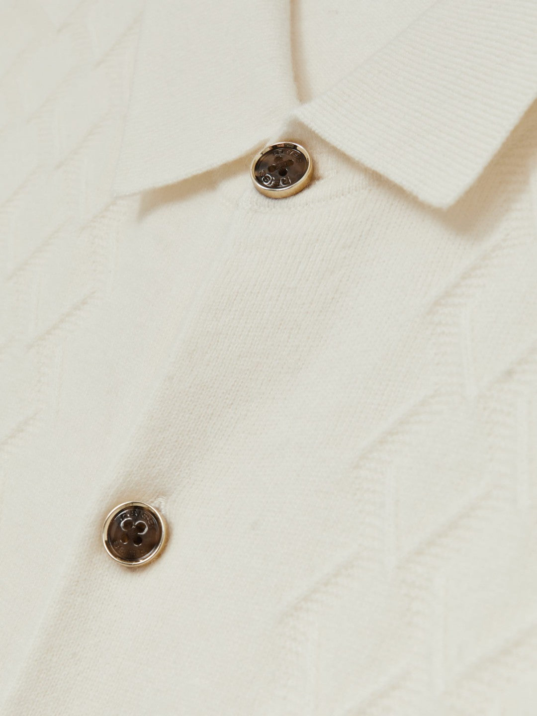 Wool V-Stitch Button-Through Cardigan in Off White Men | Reiss