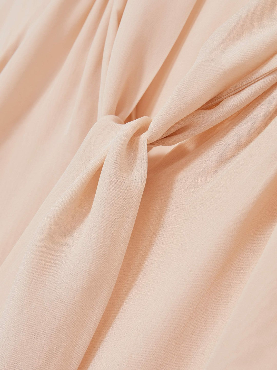 Silk Blend Chiffon Tie-Neck Blouse in Pale Pink Women | Reiss