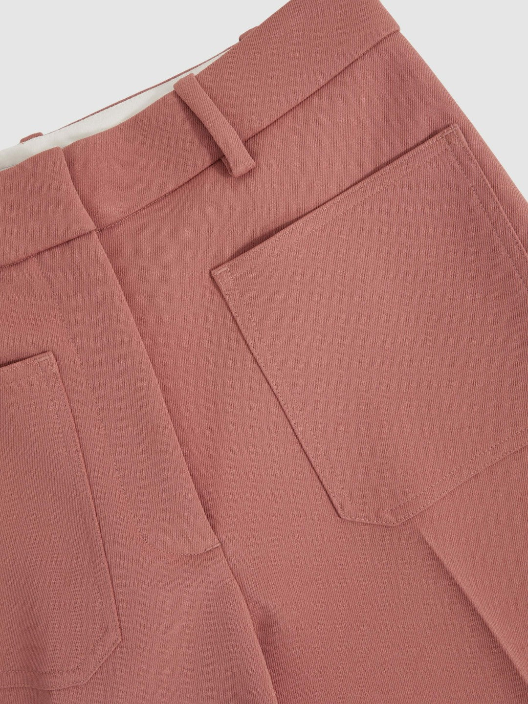 Twill Patch-Pocket Flared Trousers in Pink Women | Reiss