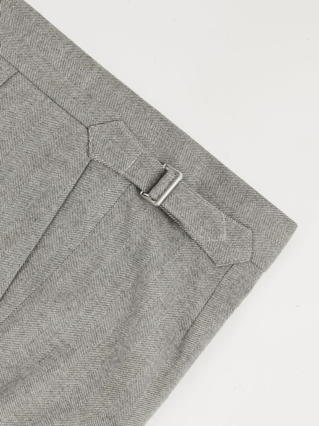 Regular Fit Herringbone Trousers With Cotton in Grey Men | Reiss