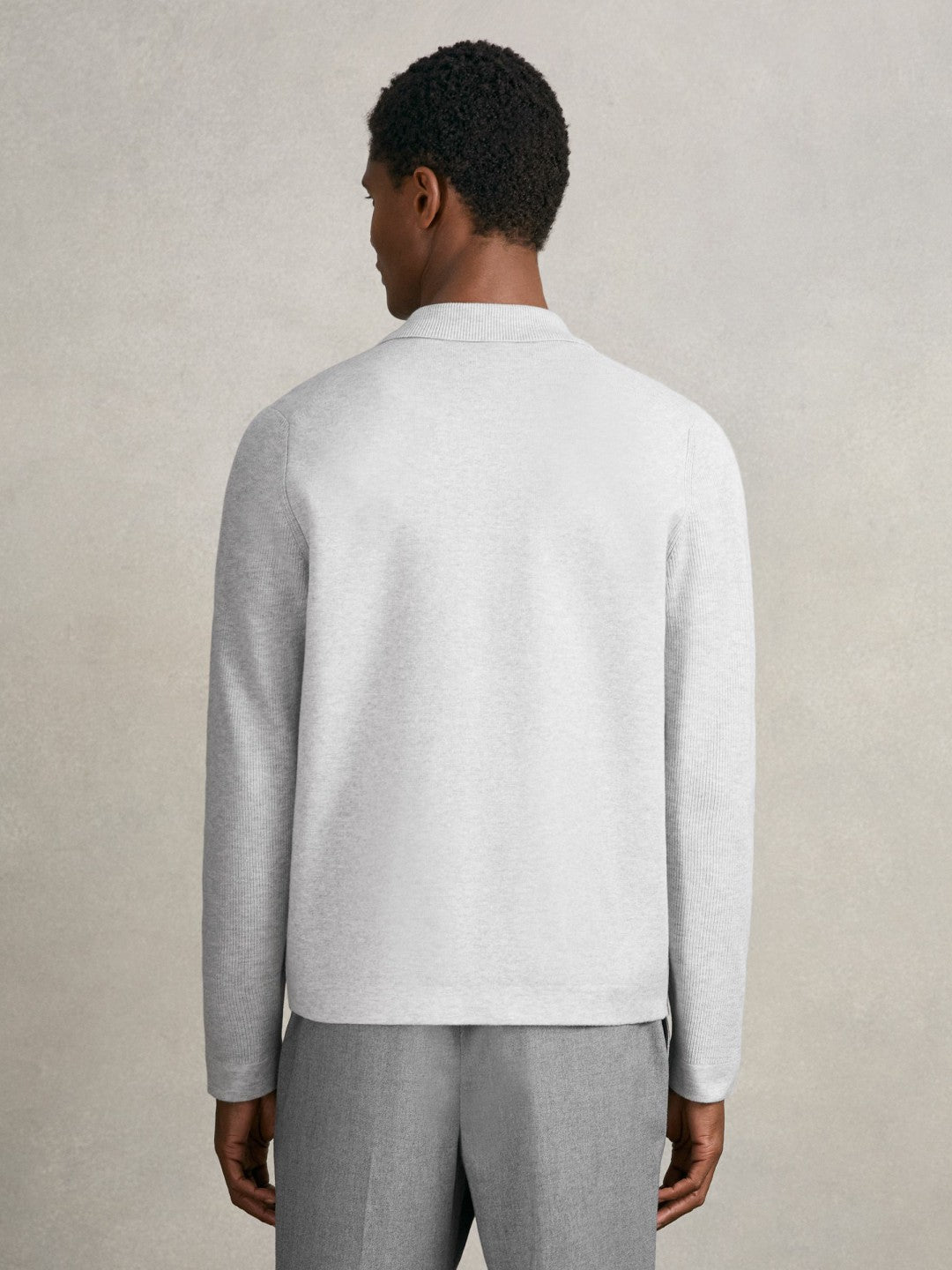 Four-Pocket Zip-Through Cardigan in Soft Grey Men | Reiss