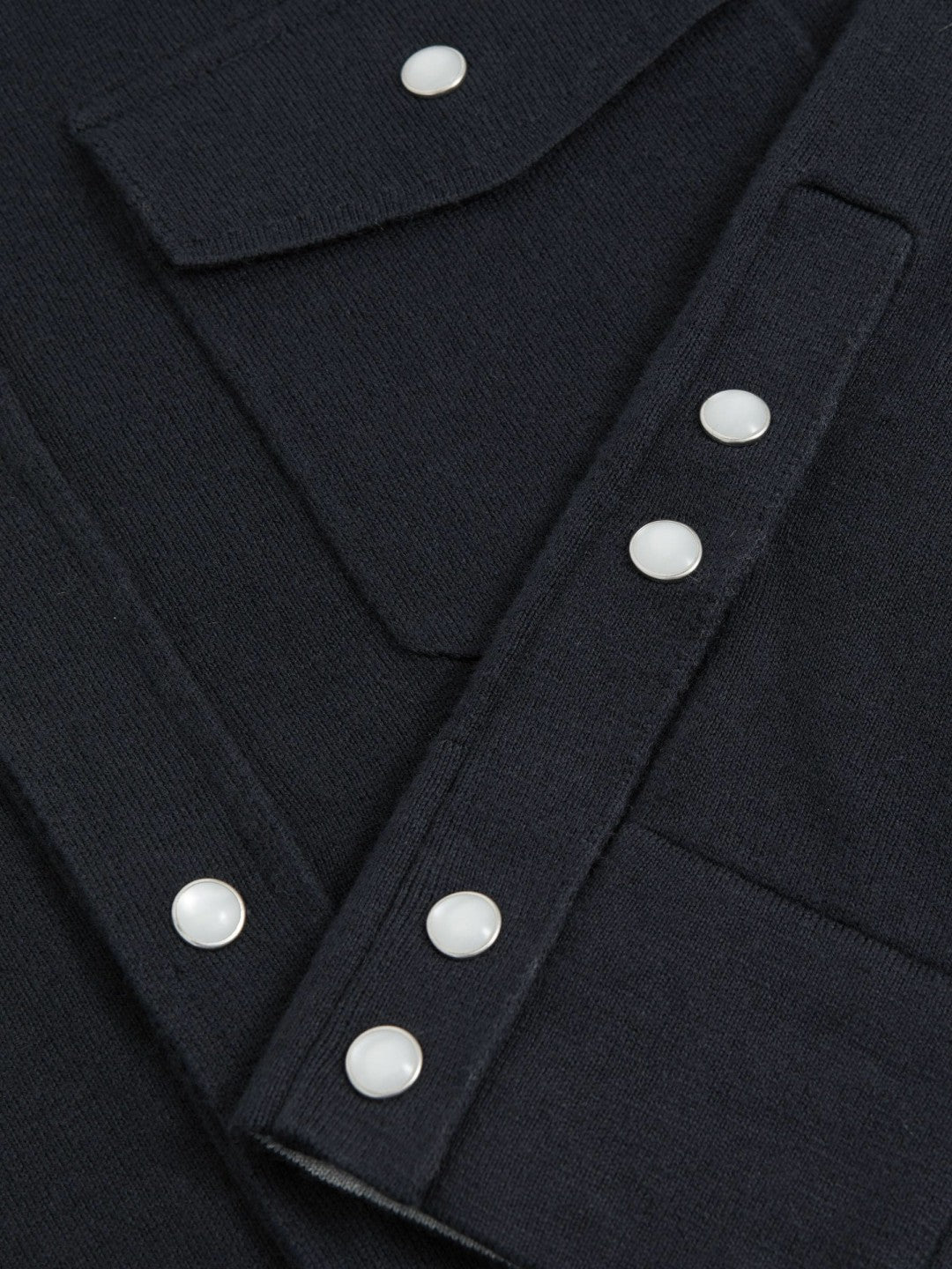 Cotton-Cashmere Western Knitted Shirt in Navy Men | Reiss