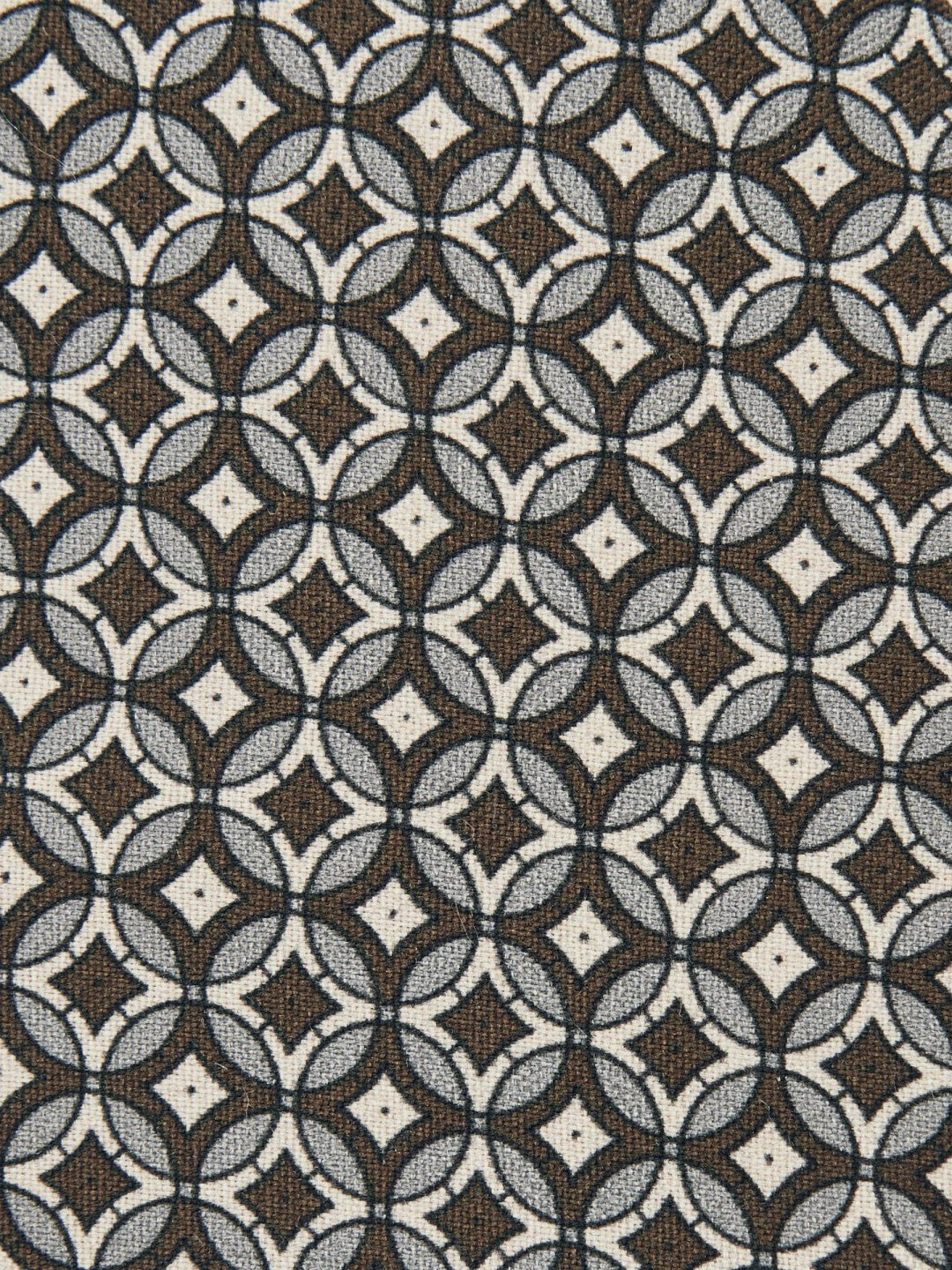 Silk Geometric-Print Tie in Chocolate Brown Multi Men | Reiss