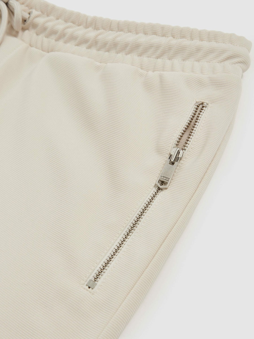 Textured Drawstring Shorts in Stone Men | Reiss