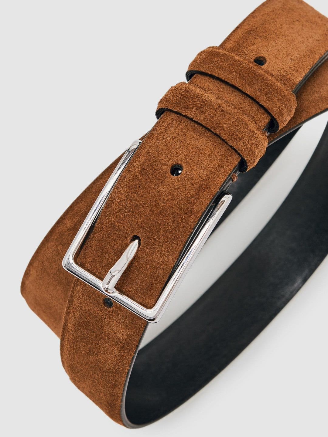 Suede Belt in Tobacco Brown Men | Reiss