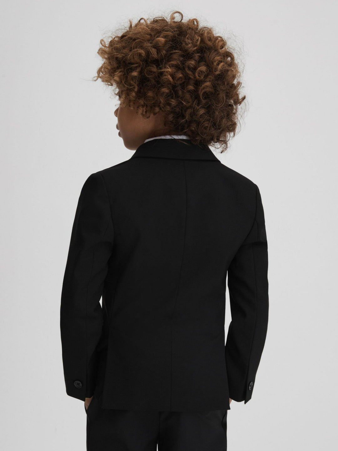 3-9 yrs Tuxedo Satin Single Breasted Blazer in Black Children & Baby | Reiss