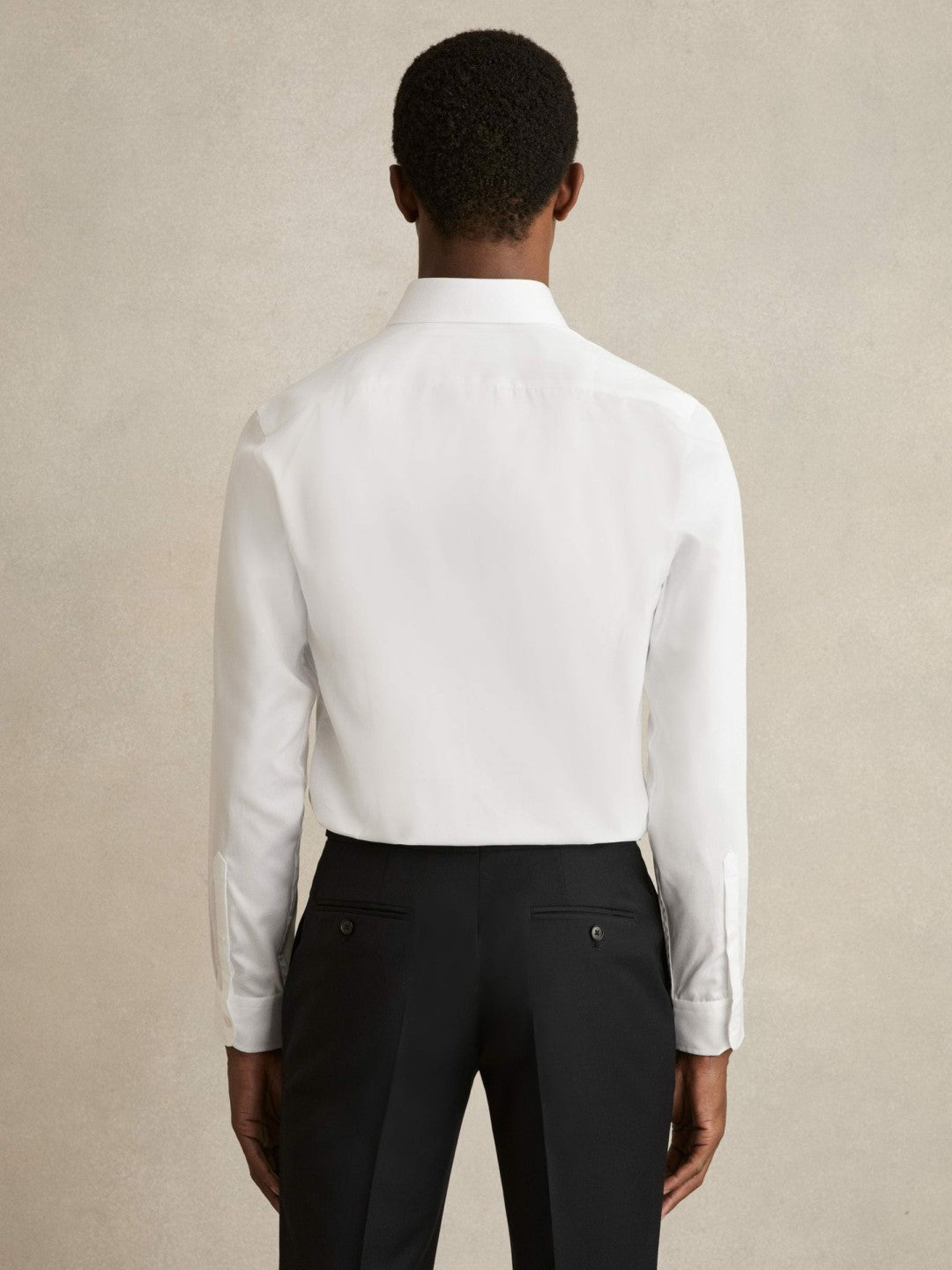 Regular Fit Cotton Sateen Striped Shirt in White Men | Reiss