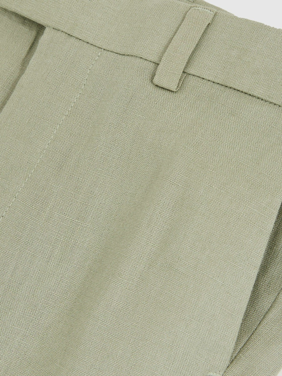 9-13 yrs Slim Fit Linen Adjustable Trousers in Apple Children & Baby | Reiss