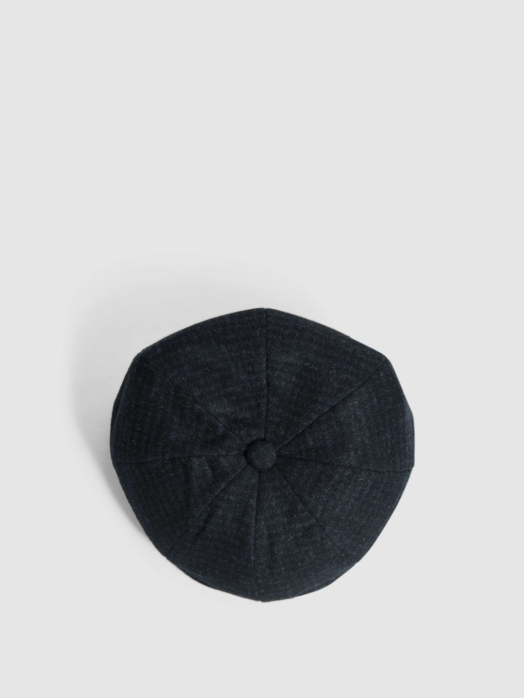 Wool Blend Baker Boy Cap in Navy Men | Reiss