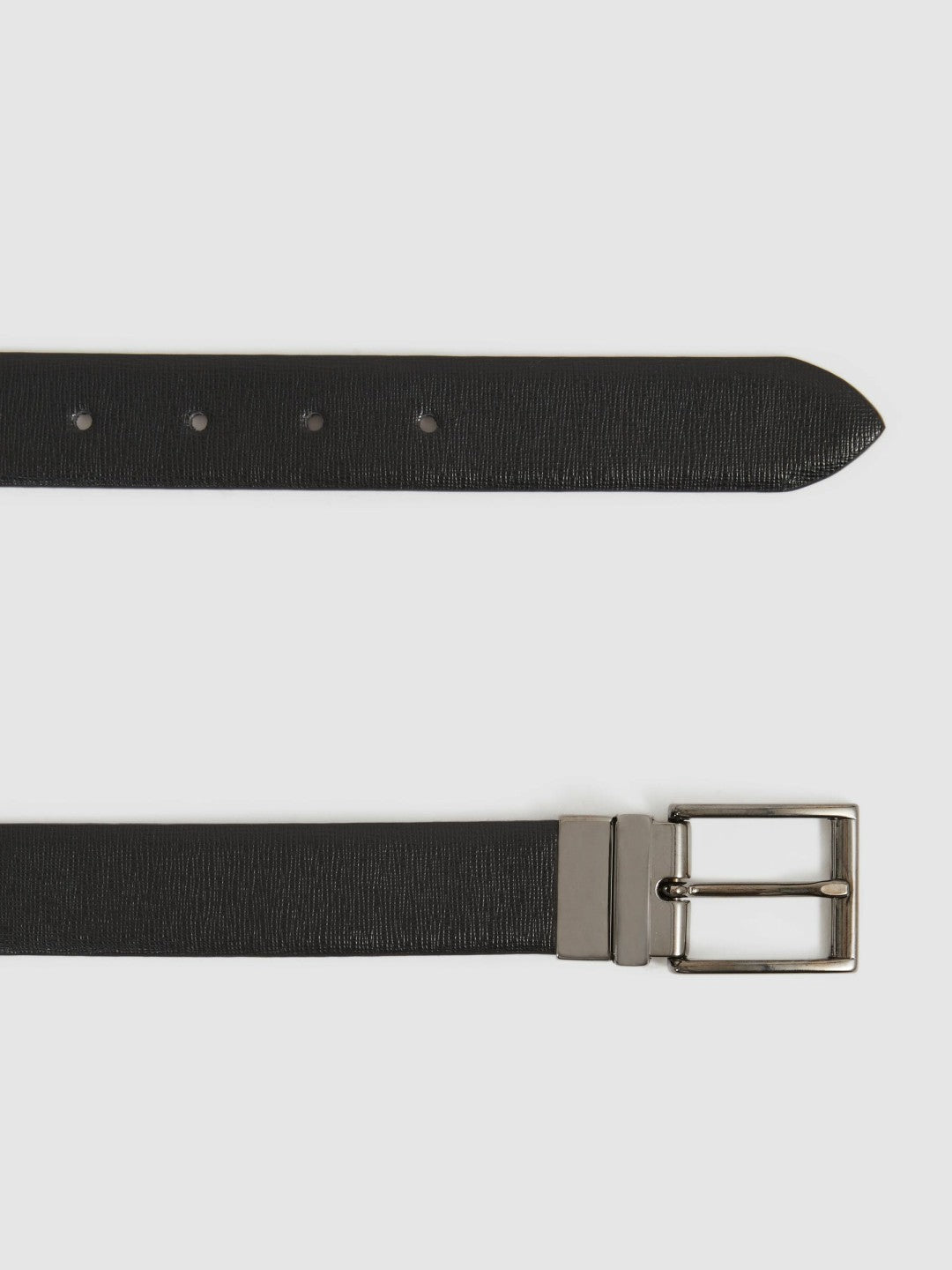 Reversible Leather Belt in Black/Brown Men | Reiss
