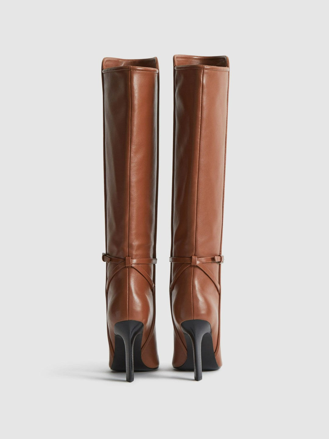 Leather Knee High Boots in Tan Women | Reiss