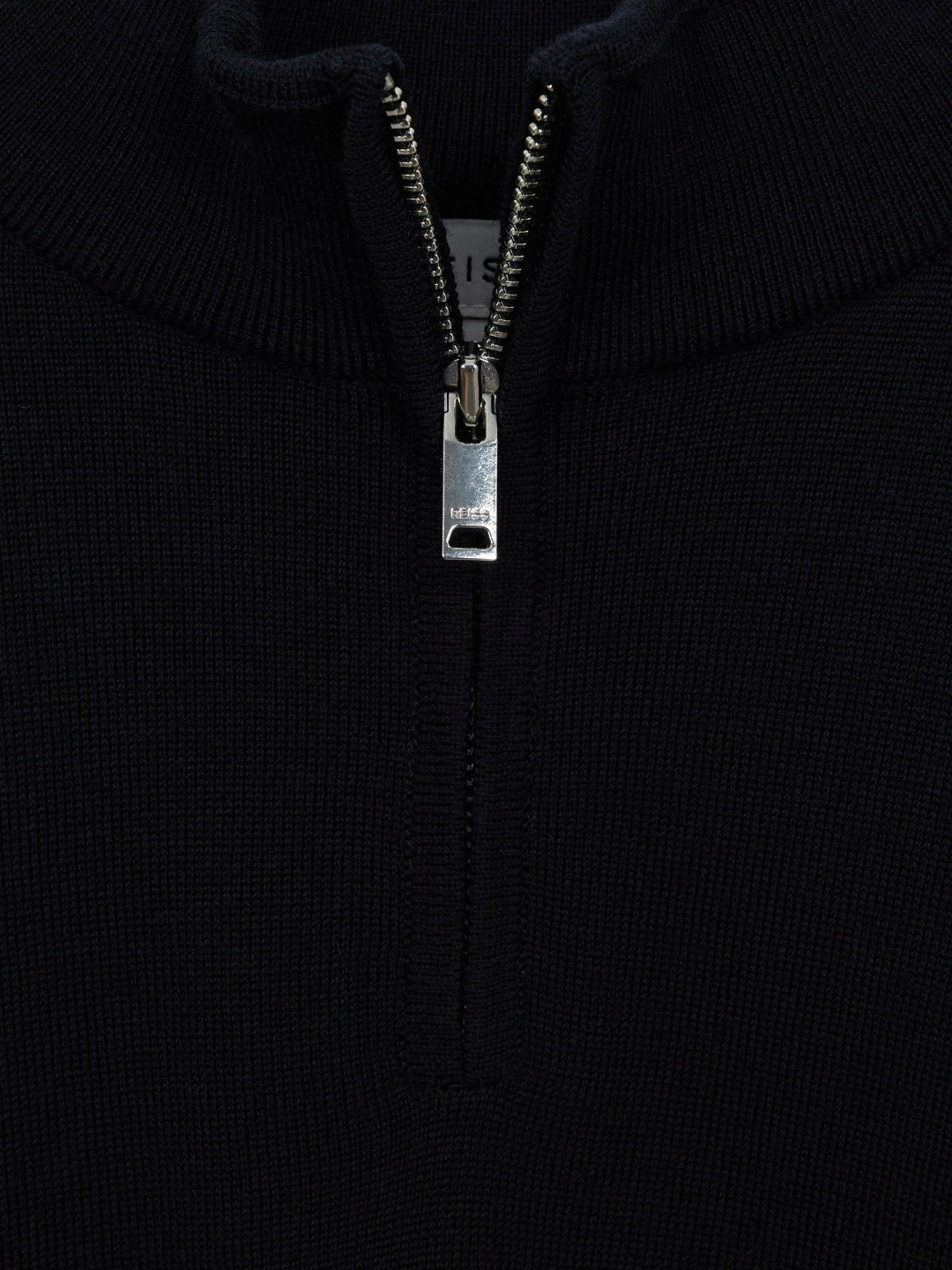 9-14 yrs Merino Wool Zip-Neck Jumper in Navy Children & Baby | Reiss