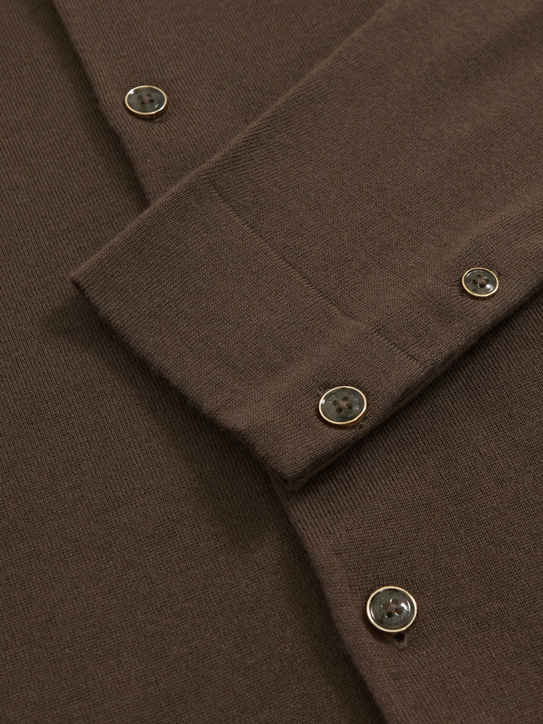 Merino Wool Button-Through Cardigan in Chocolate Brown Men | Reiss