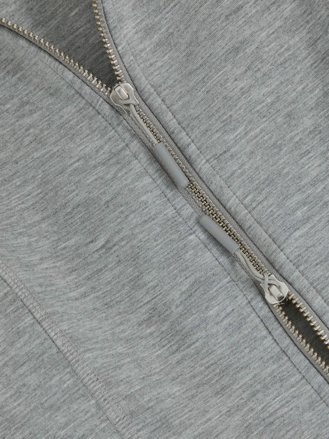 Funnel-Neck Zip-Through Sweatshirt in Grey Women | Reiss