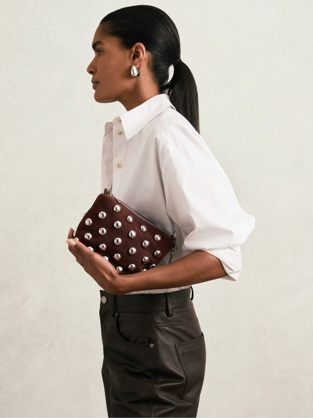 Bag in Oxblood Women | Reiss