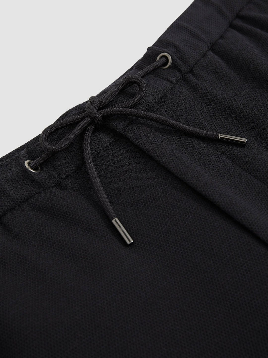 Slim Fit Jersey Drawstring Suit Trousers in Navy Men | Reiss