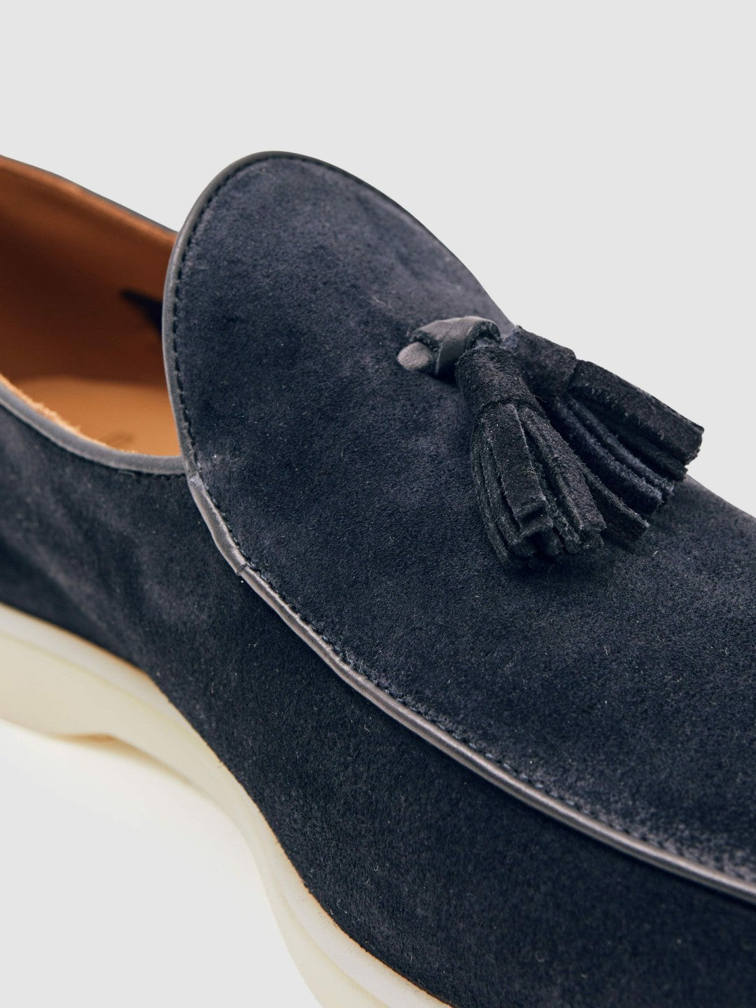 Suede Tassel Loafers in Navy Men | Reiss