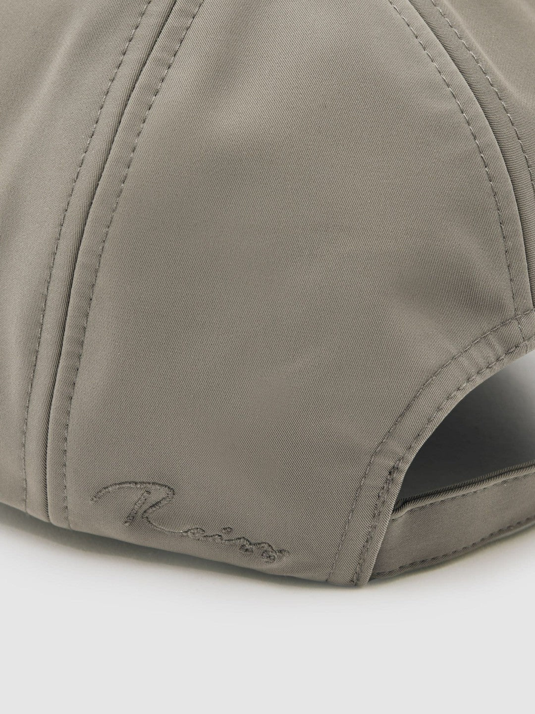 Embroidered Logo Tech Baseball Cap in Mushroom Brown Men | Reiss
