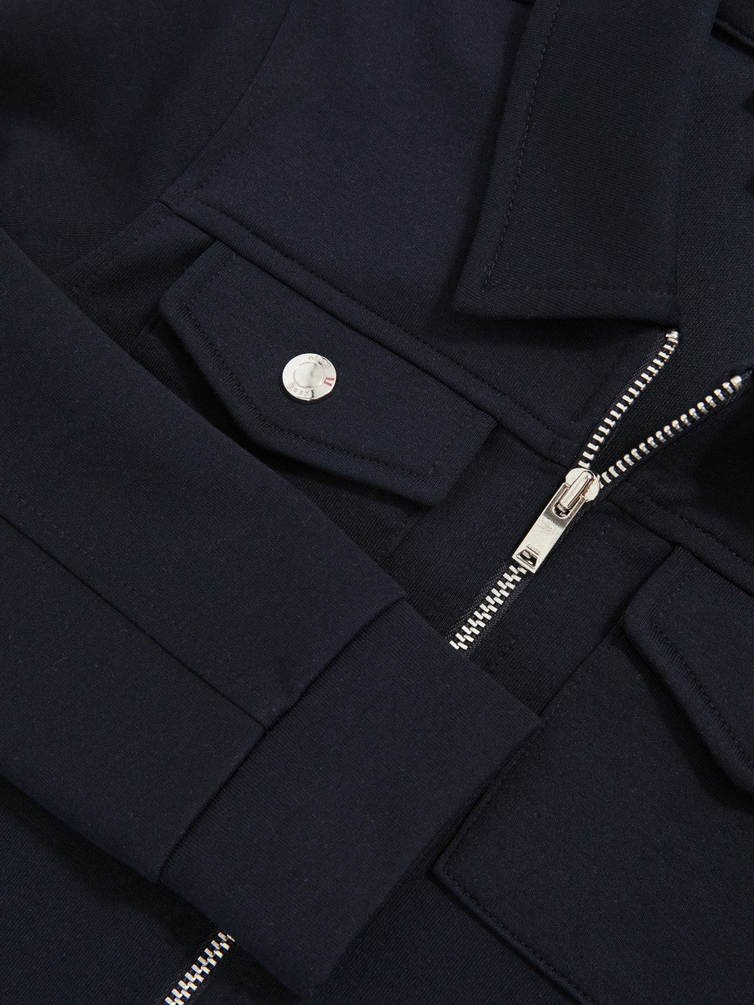 9-13 yrs Interlock Zip Through Overshirt in Navy Blue Children & Baby | Reiss