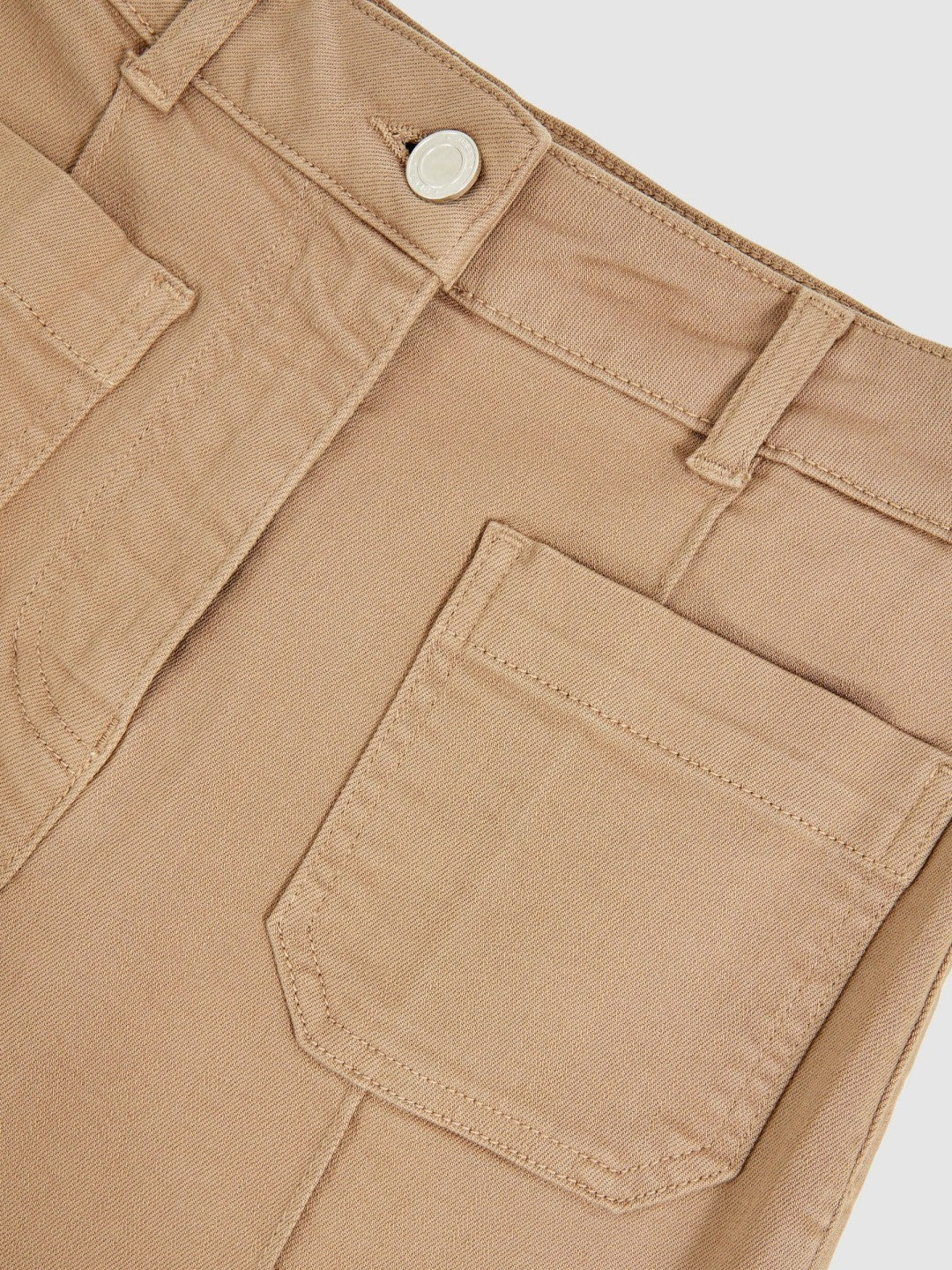 Petite Patch-Pocket Flared Jeans in Taupe Neutral Women | Reiss