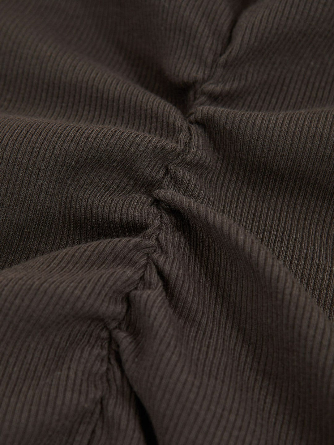 Ribbed Ruched Waist Vest in Chocolate Women | Reiss